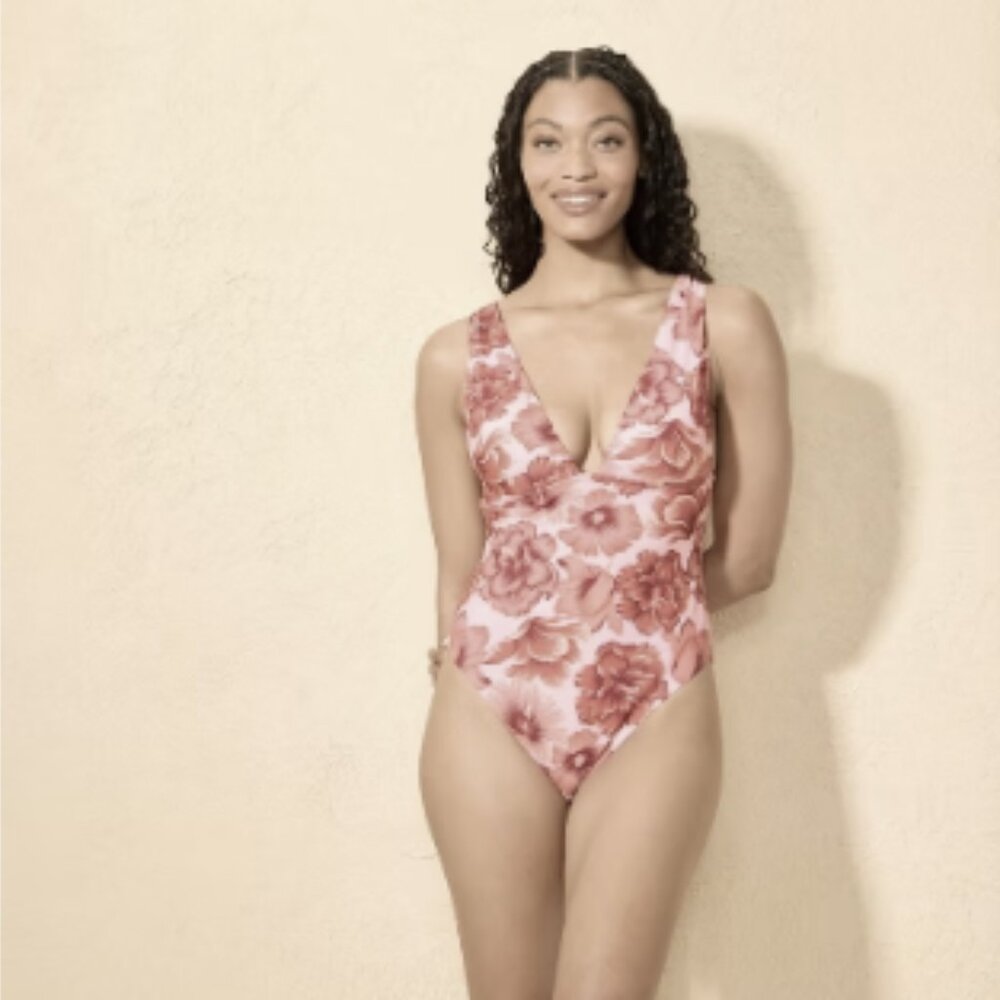 Shade and Shore Hibiscus One Piece Swimsuit